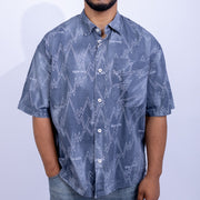 Relaxed Fit Cotton All-Over Print Short Sleeve Shirt for Men | Giovane Clothing