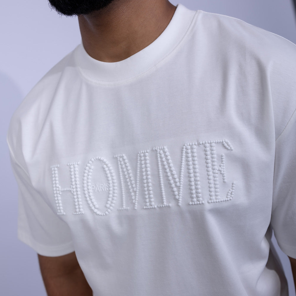 تيشيرت قطن أوفرسايز بطباعة نص أمامية للرجال | Giovane Clothing
