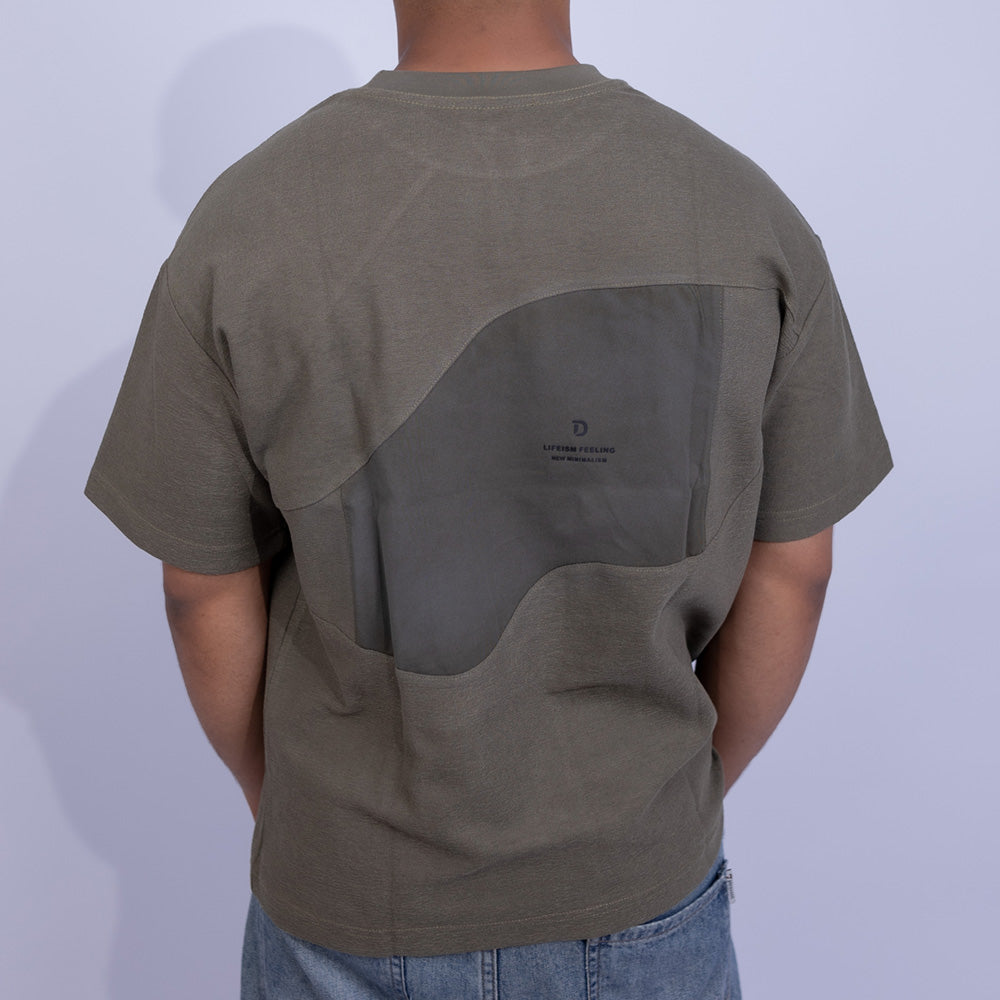 تيشيرت قطن بوكس فيت بباناليه كونتراست للرجال | Giovane Clothing
