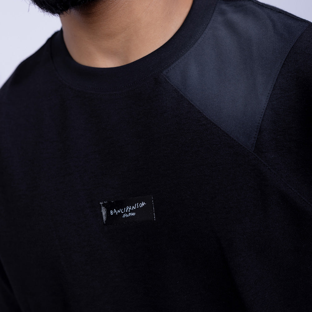 تيشيرت قطن بوكس فيت بباناليه كونتراست للرجال | Giovane Clothing