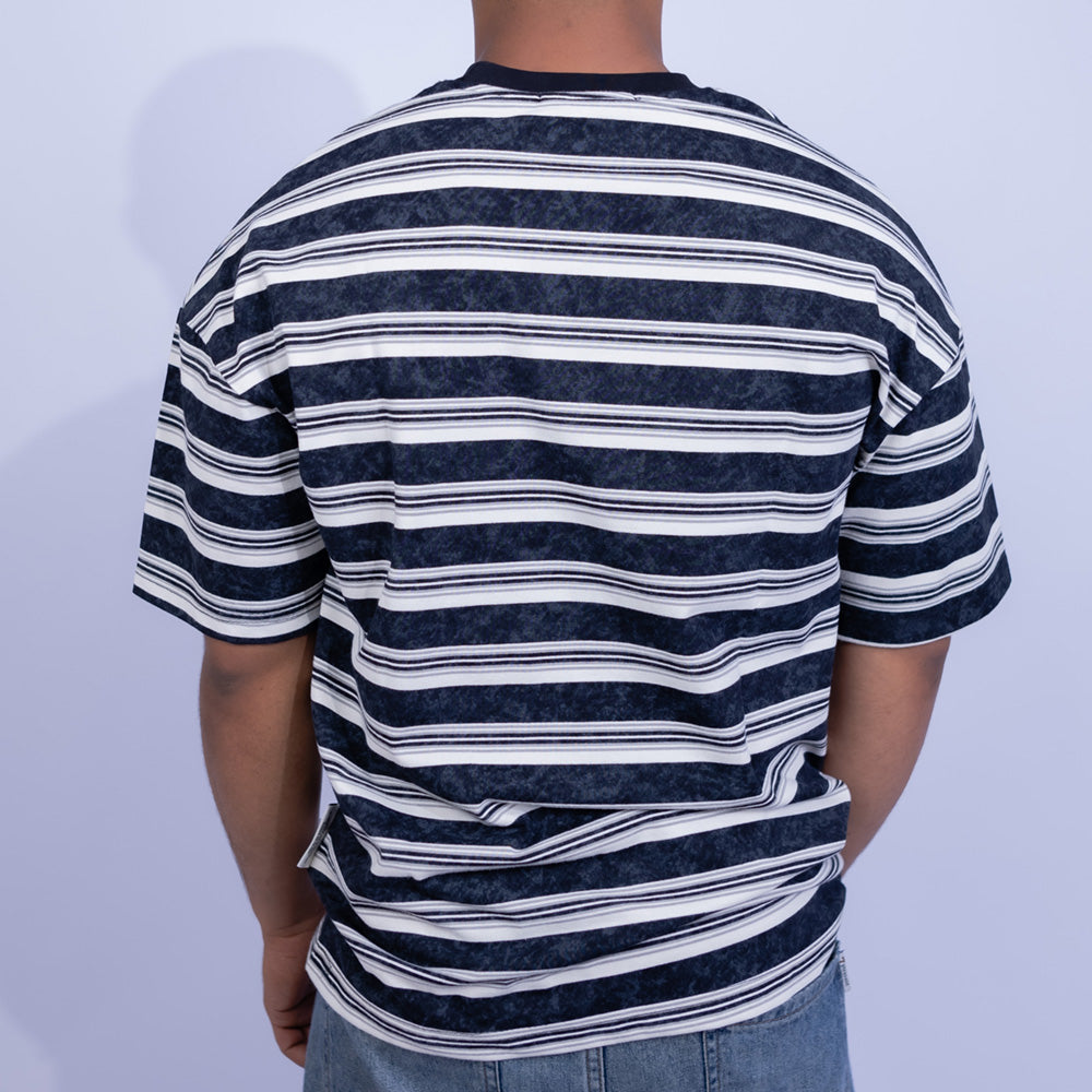 تيشيرت قطن أوفرسايز أول أوفر سترايب للرجال