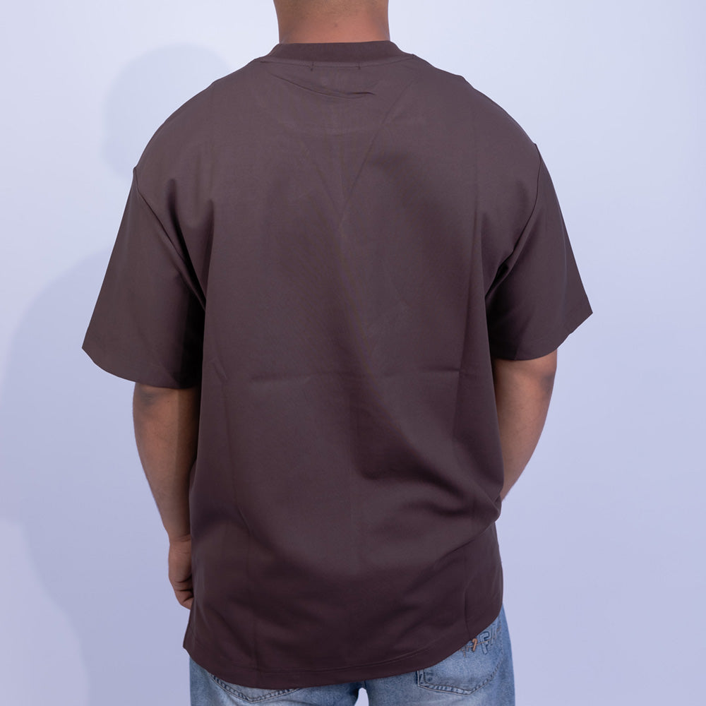 تيشيرت قطن أوفرسايز بغرزة كونتراست للرجال | Giovane Clothing
