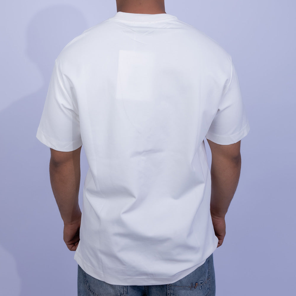 تيشيرت قطن أوفرسايز بغرزة كونتراست للرجال | Giovane Clothing
