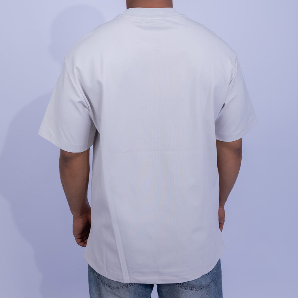 تيشيرت قطن أوفرسايز بغرزة كونتراست للرجال | Giovane Clothing