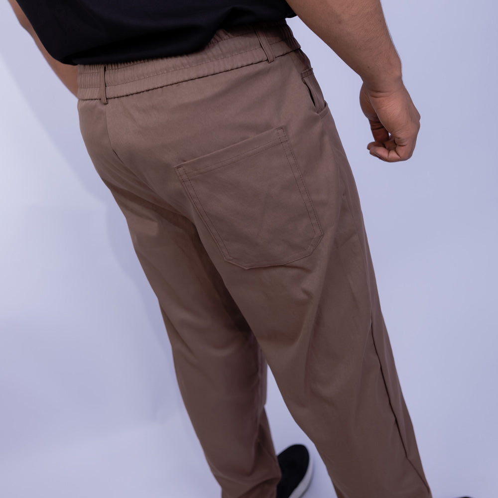 بنطلون قطن ريلاكسد فيت بخيط سحب للرجال | Giovane Clothing