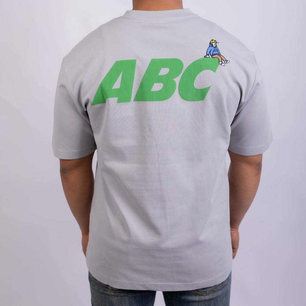 Relaxed Fit Men's Cotton Front & Back Graphic Print Round Neck T-Shirt