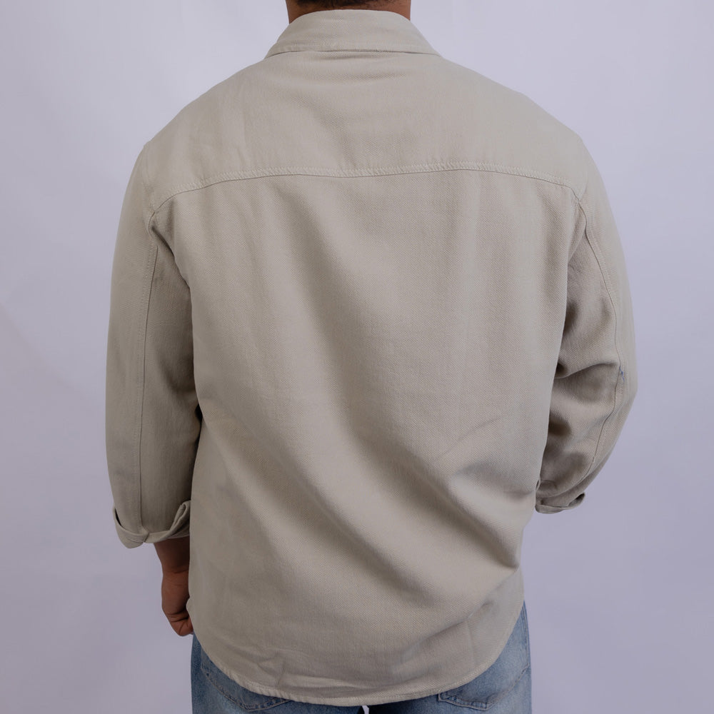 Relaxed Fit Cotton Long Sleeve Shirt for Men