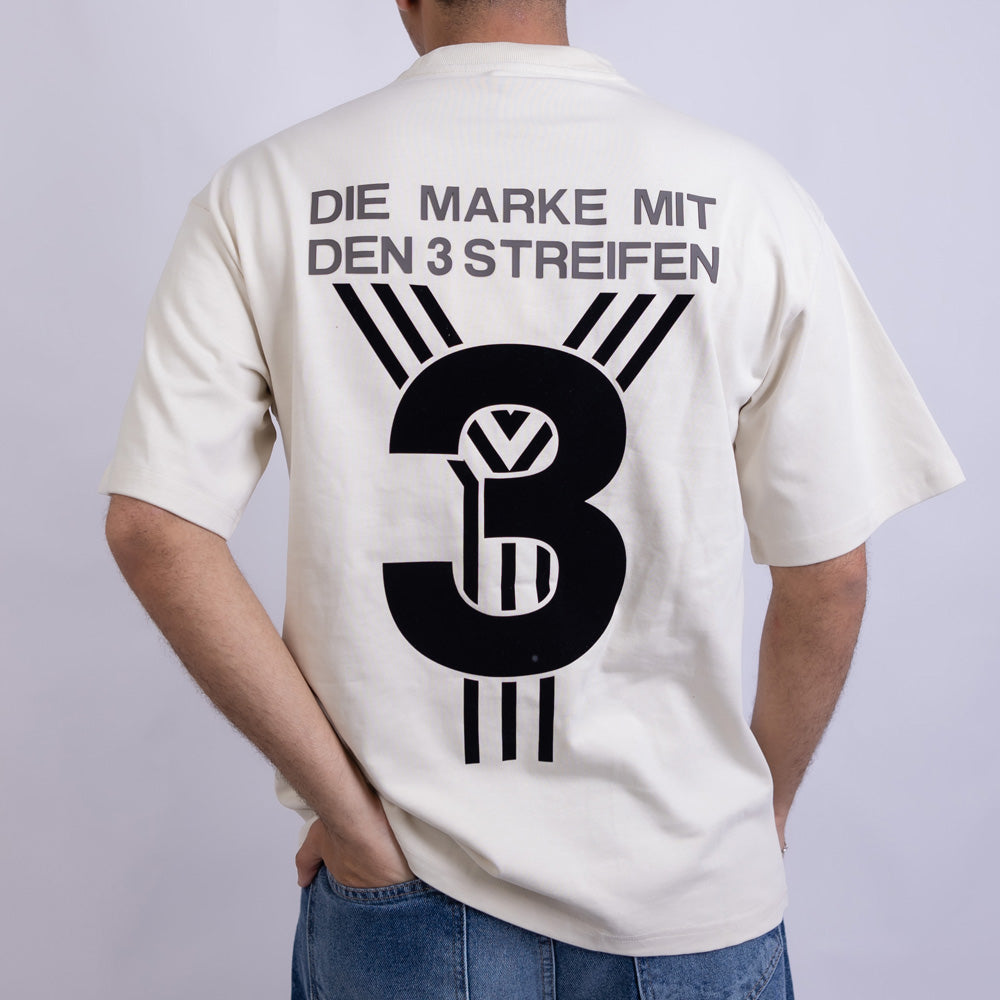 Oversized Men's Cotton Front & Back Graphic Print Mock Neck T-Shirt