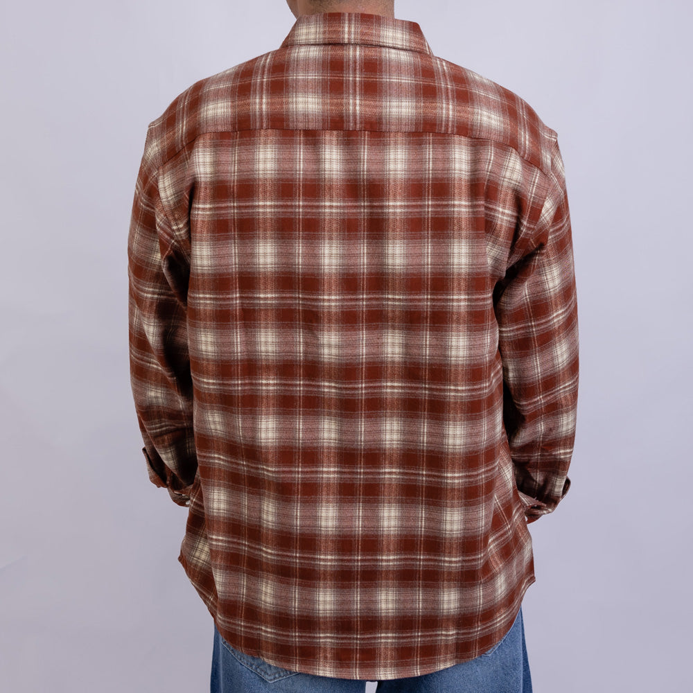 Relaxed Fit Flannel Long Sleeve Shirt for Men