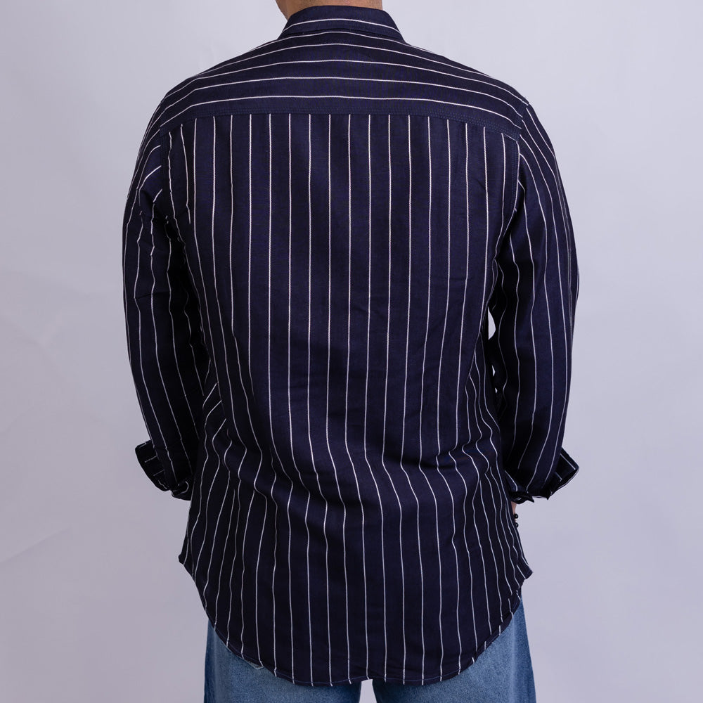 Regular Fit Linen Long Sleeve Shirt for Men