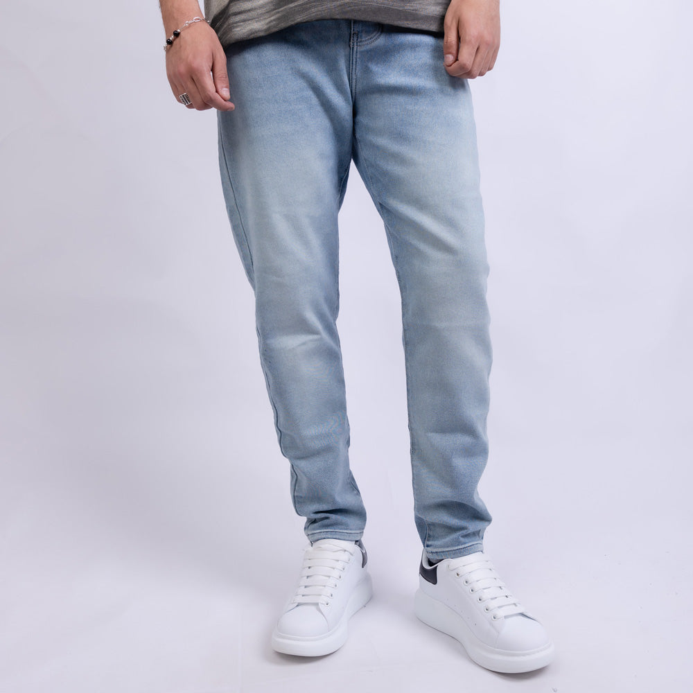 Man Slim Fit Jeans Denim Embroidered