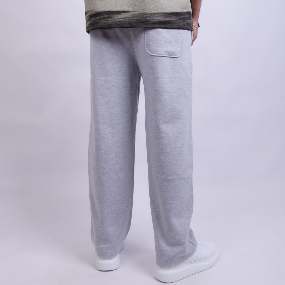 Wide Leg Relaxed Fleece Sweatpants - BLACKEYE
