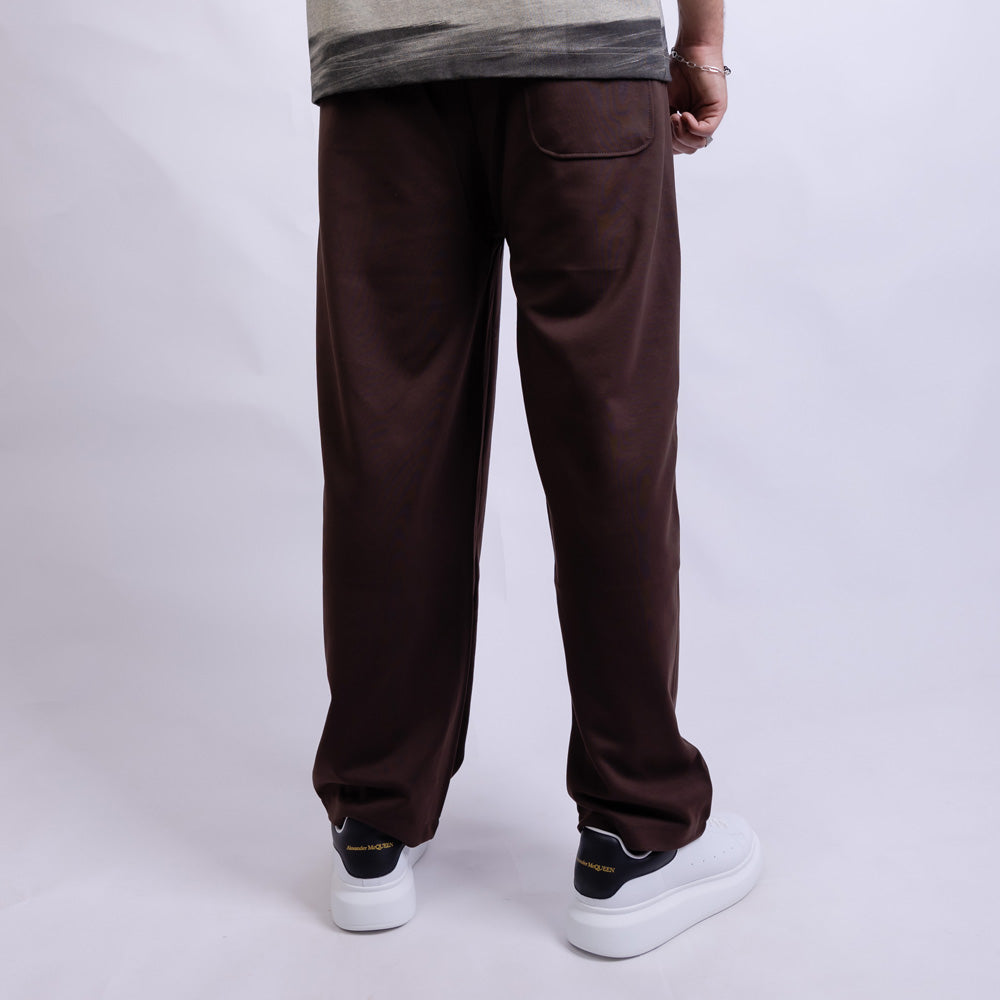 Wide Leg Relaxed Fleece Sweatpants - BLACKEYE