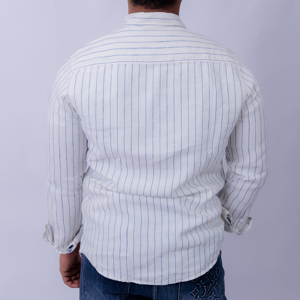 Regular Fit Linen Long Sleeve Shirt for Men