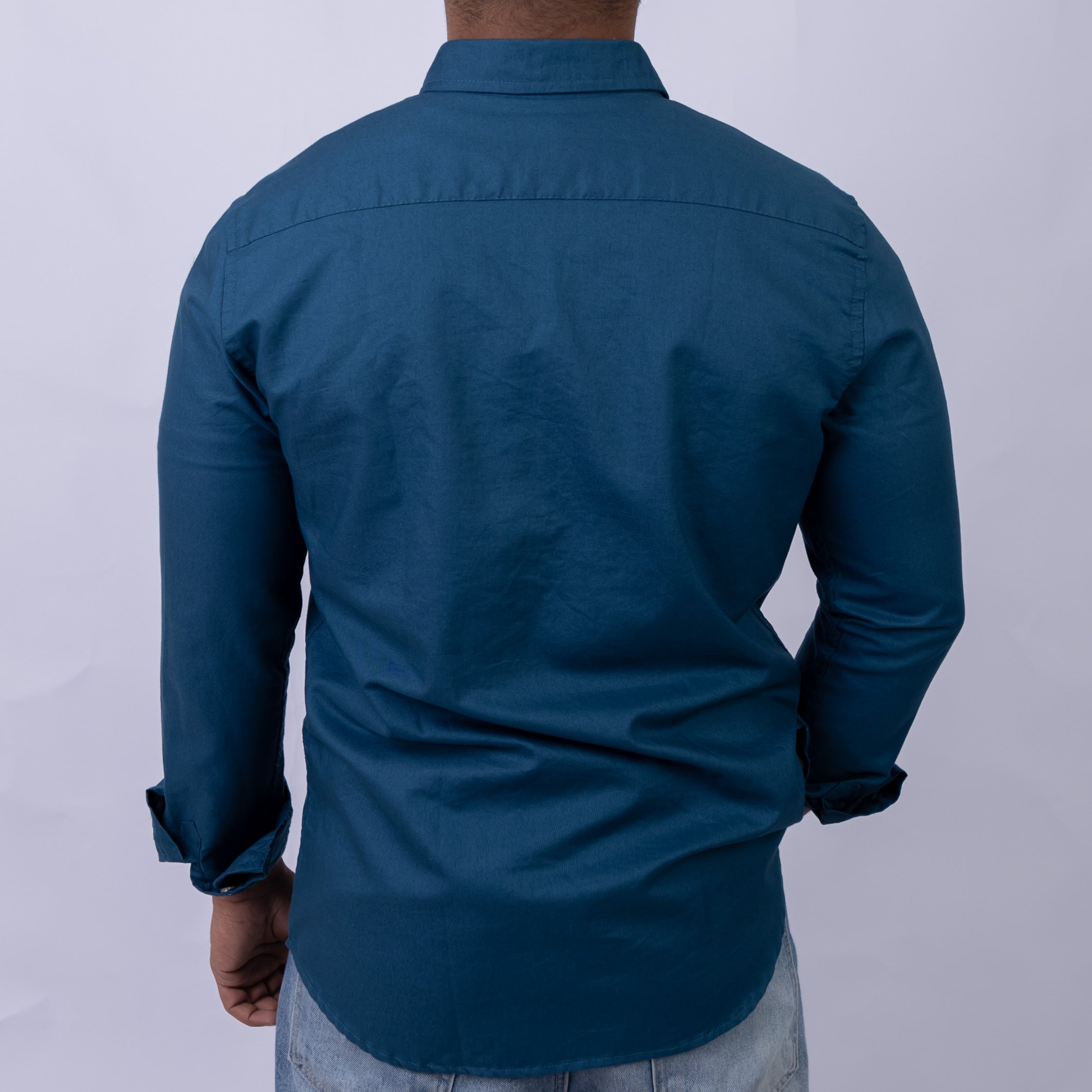 Regular Fit Oxford Long Sleeve Shirt for Men