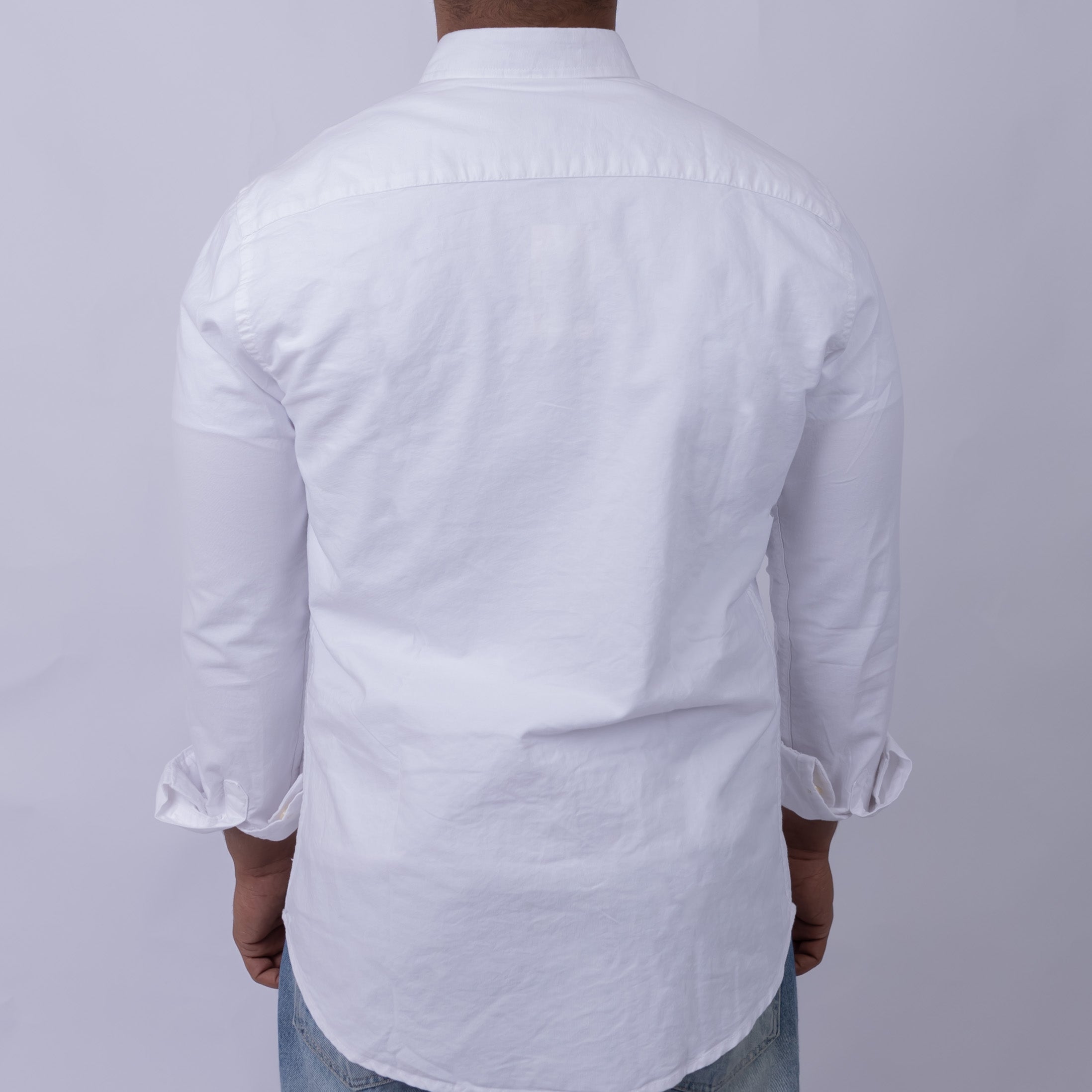Regular Fit Oxford Long Sleeve Shirt for Men