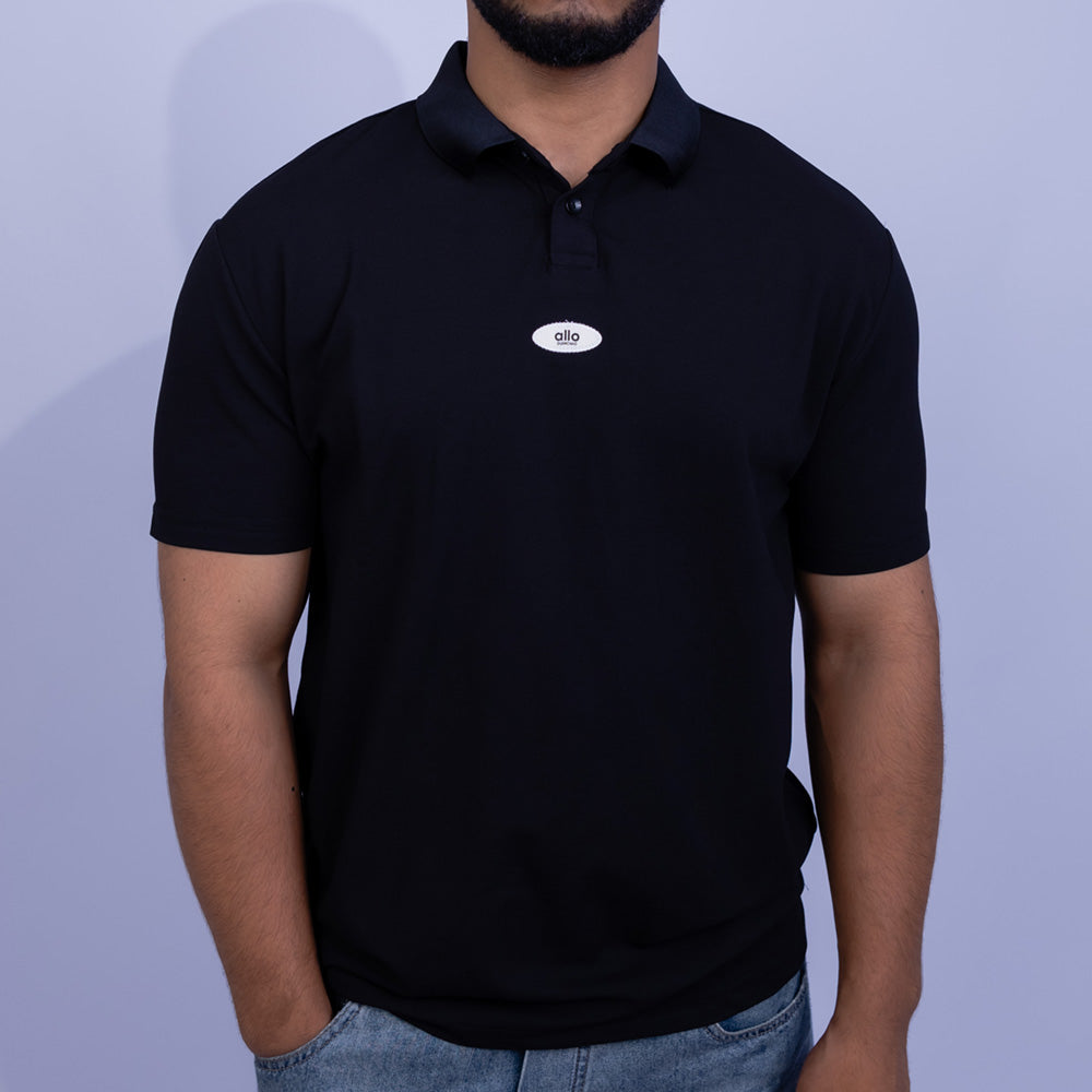 Allo Relaxed Fit Cotton Polo Shirt For Men