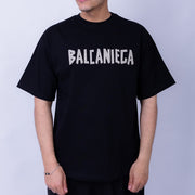 Oversized Men's Cotton Rubber Print Round Neck T-Shirt