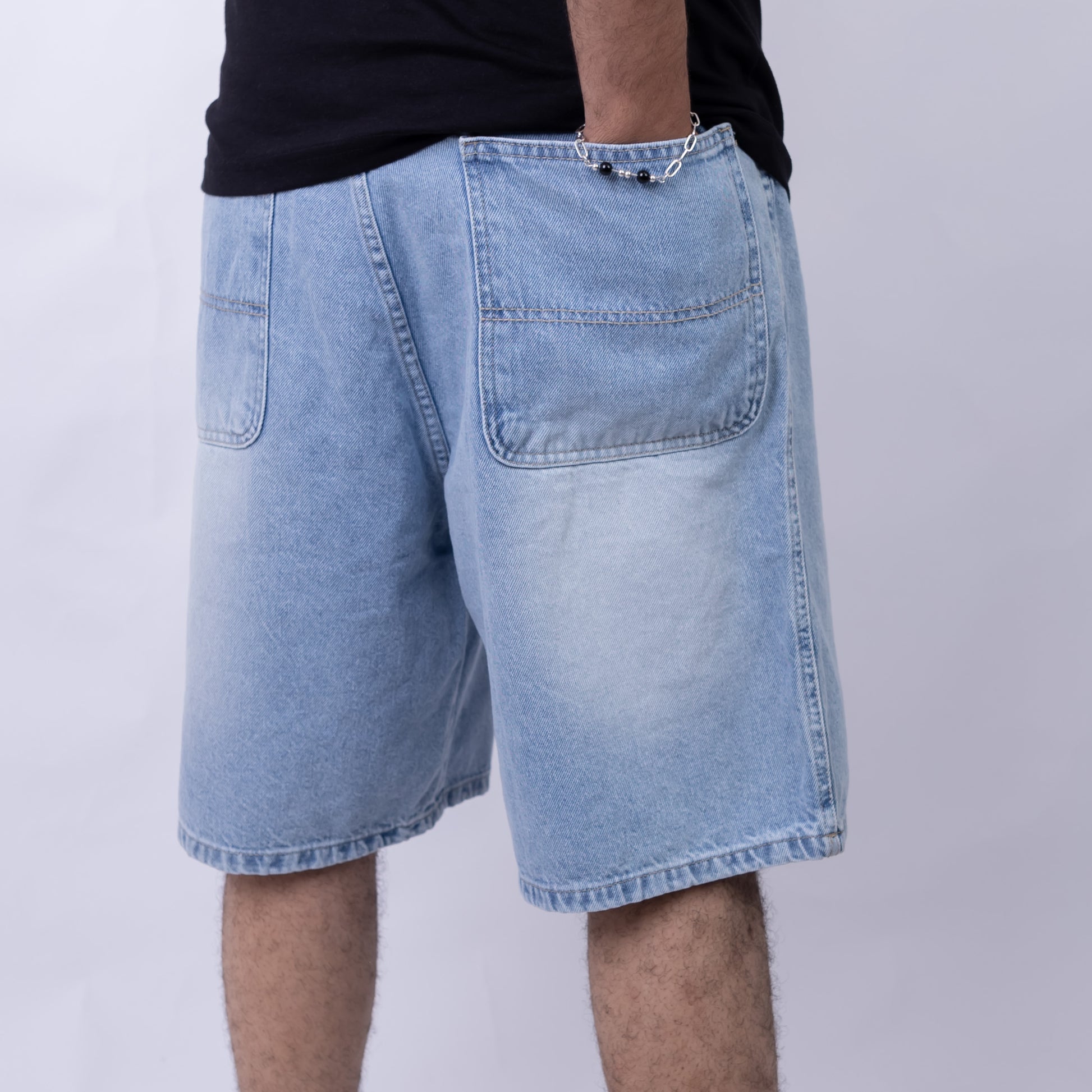 Baggy Fit Denim Shorts For Men's