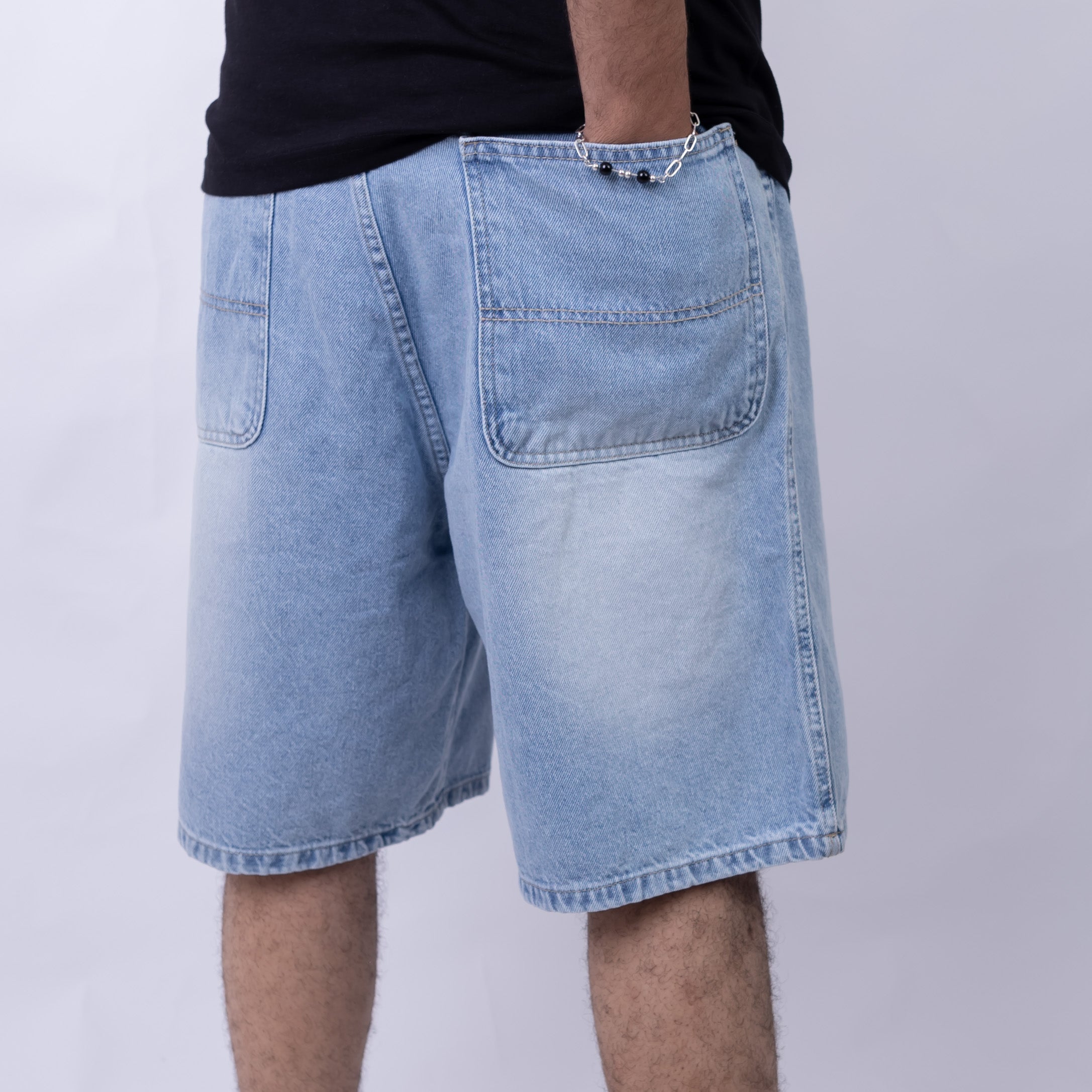 Baggy Fit Denim Shorts For Men's