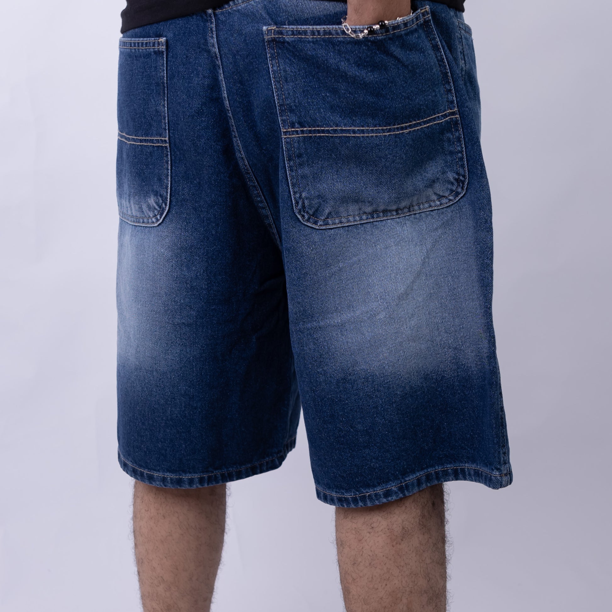 Baggy Fit Denim Shorts For Men's