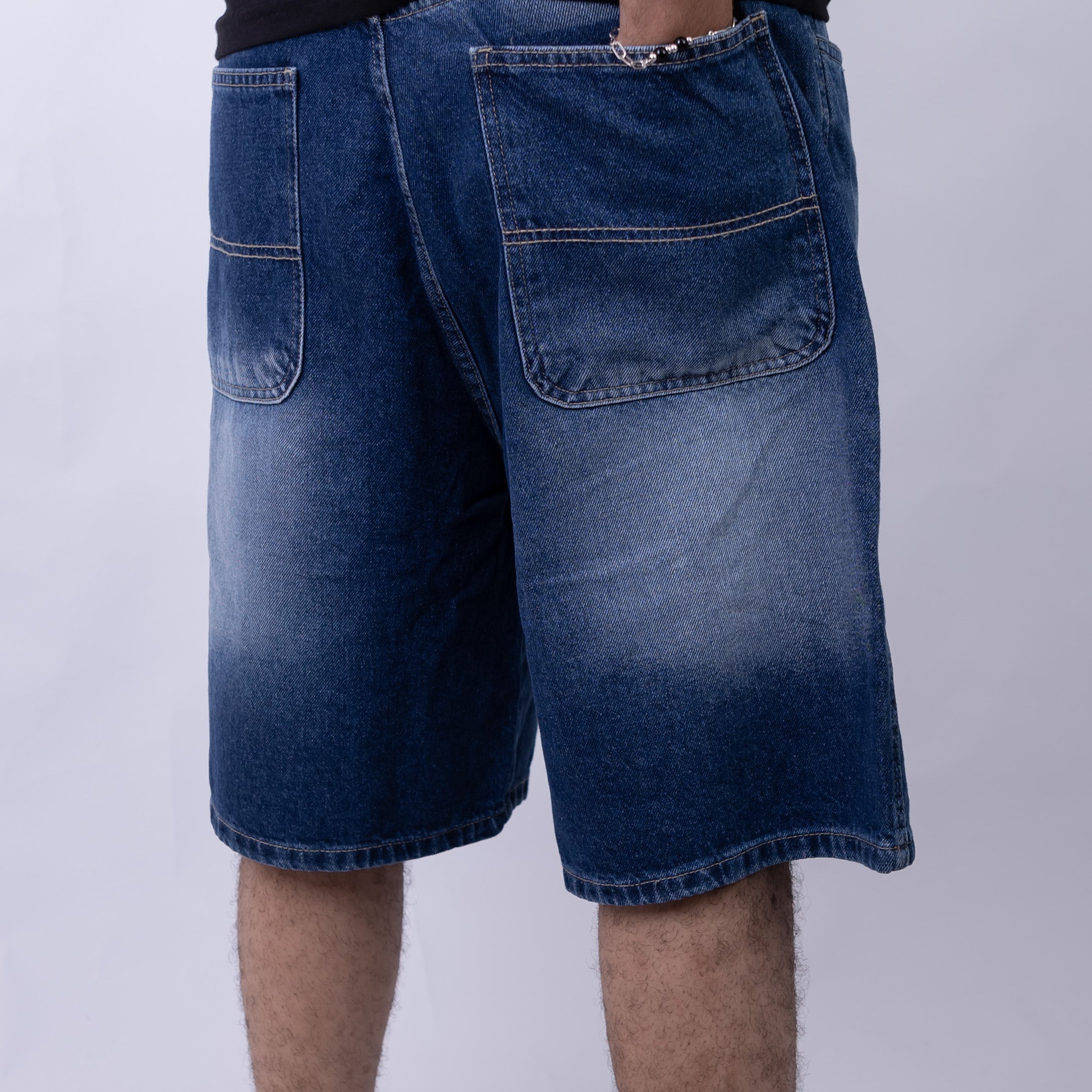 Baggy Fit Denim Shorts For Men's