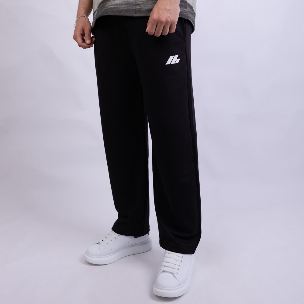 Wide Leg Relaxed Fleece Sweatpants - BLACKEYE