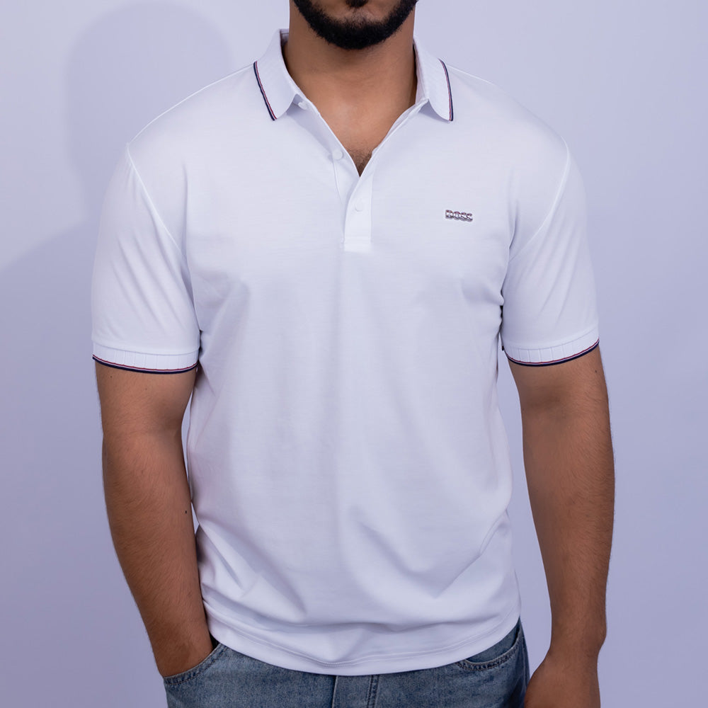 Boss Relaxed Fit Cotton Pique Polo Shirt 