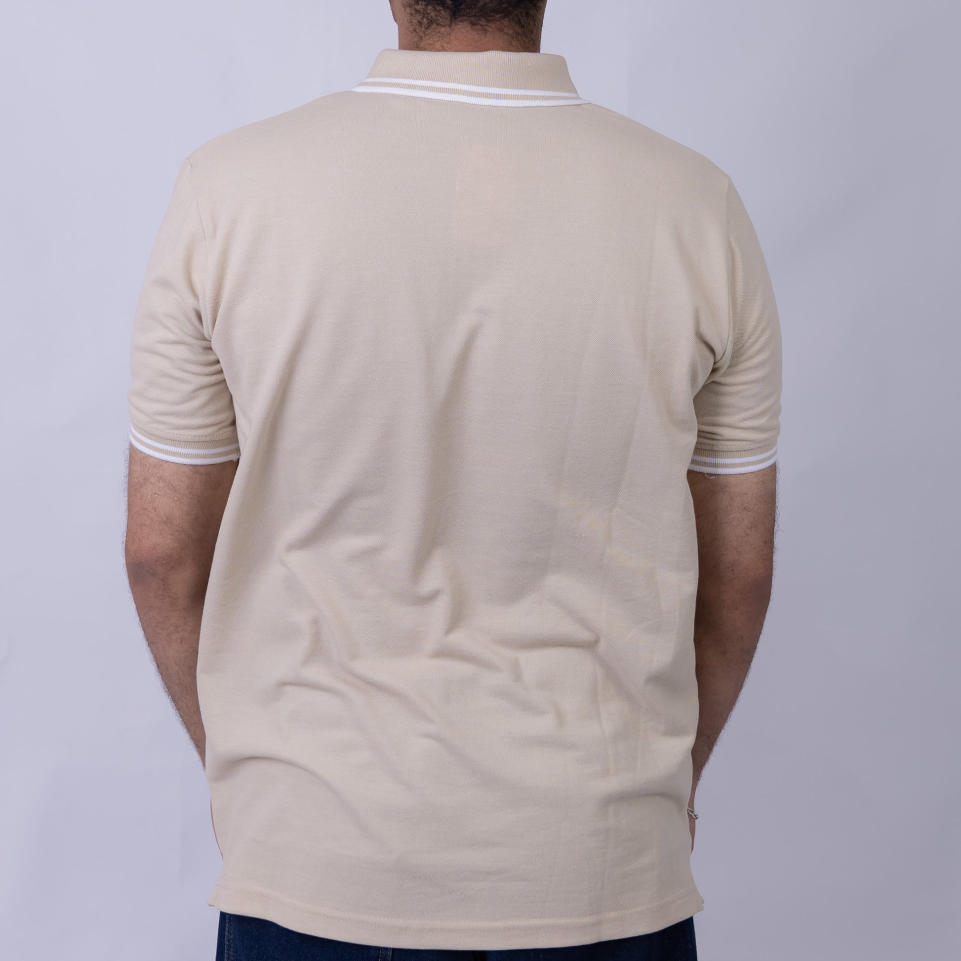 Slim Fit Half-Zip Cotton Men's Polo T-Shirt