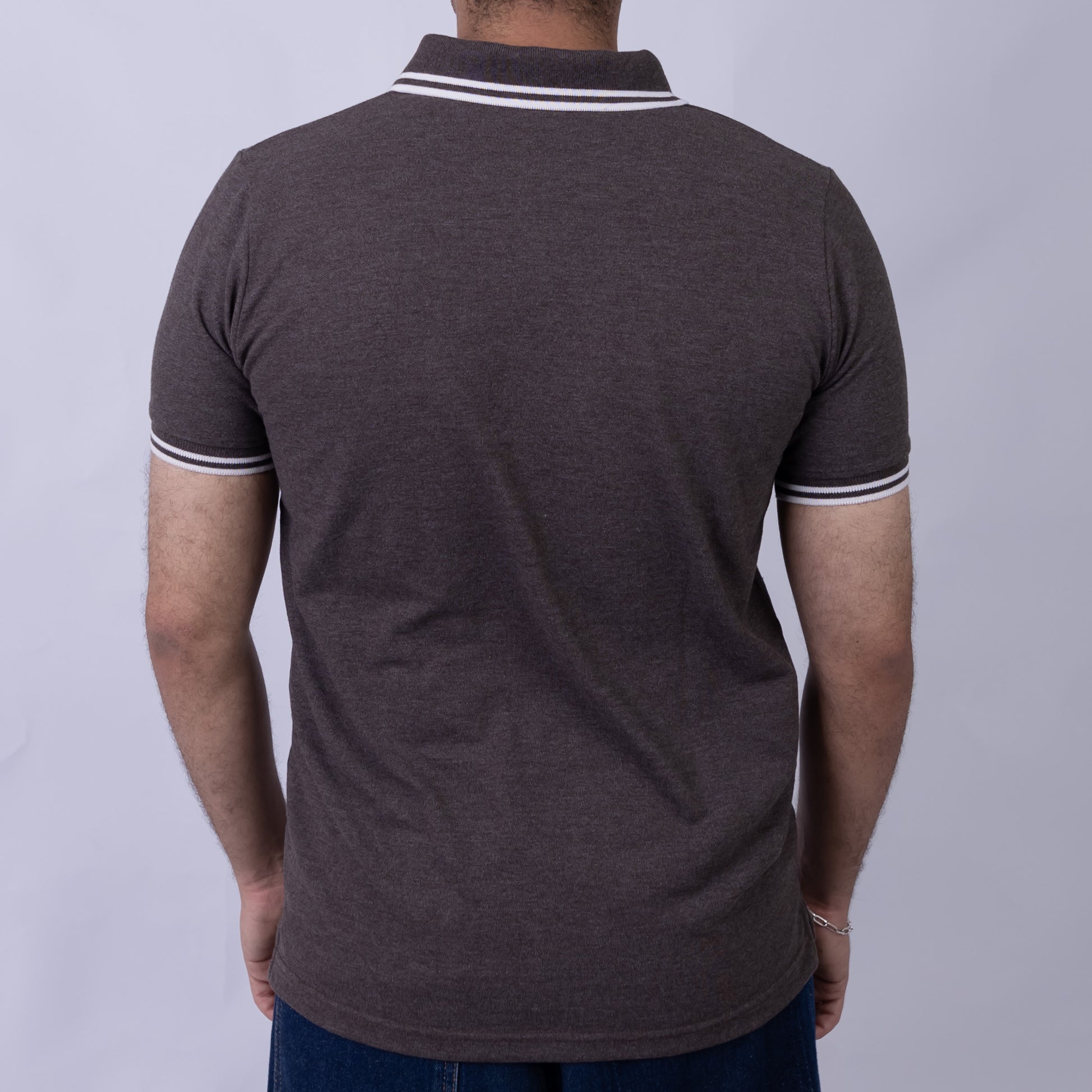 Slim Fit Half-Zip Cotton Men's Polo T-Shirt