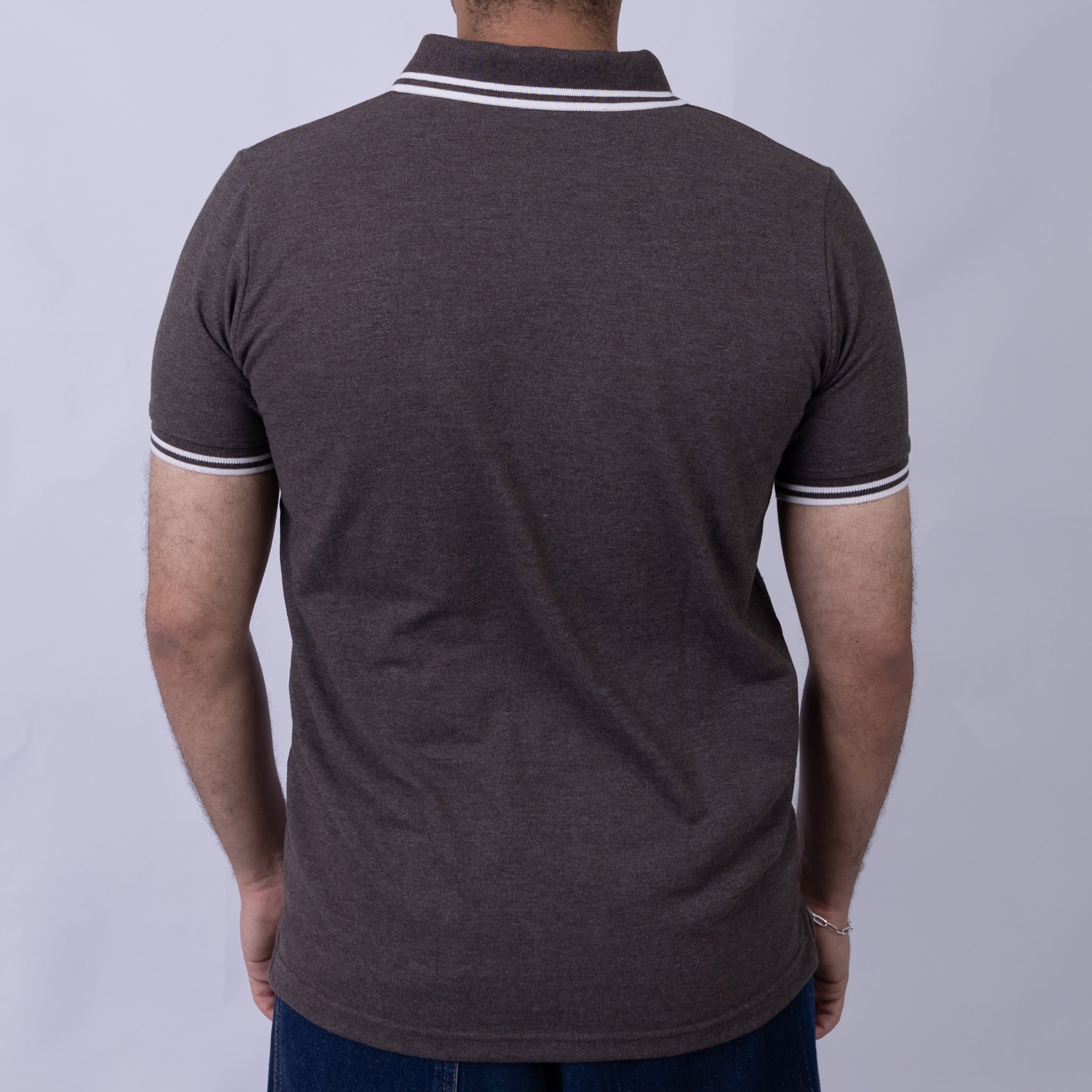 Slim Fit Half-Zip Cotton Men's Polo T-Shirt