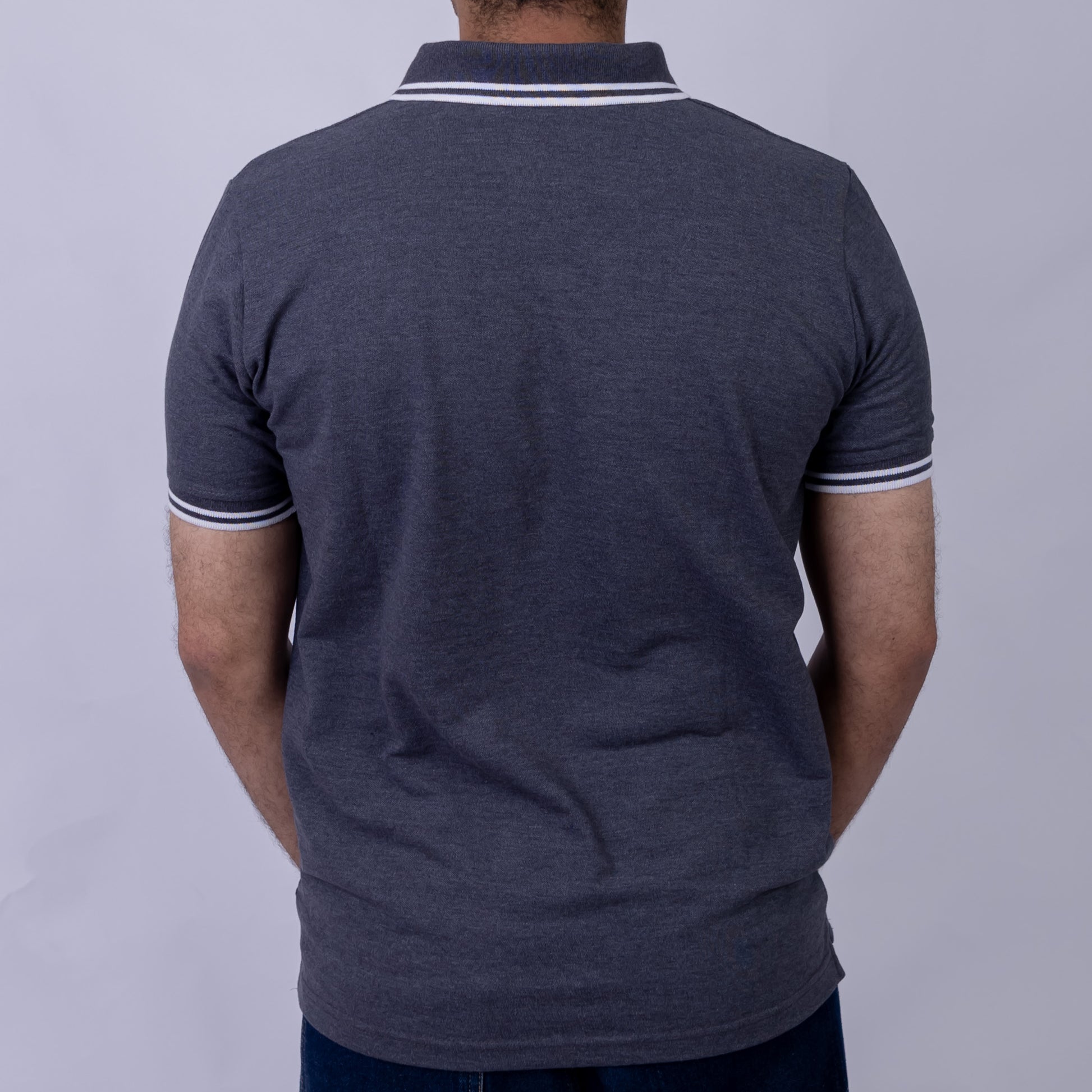 Slim Fit Half-Zip Cotton Men's Polo T-Shirt
