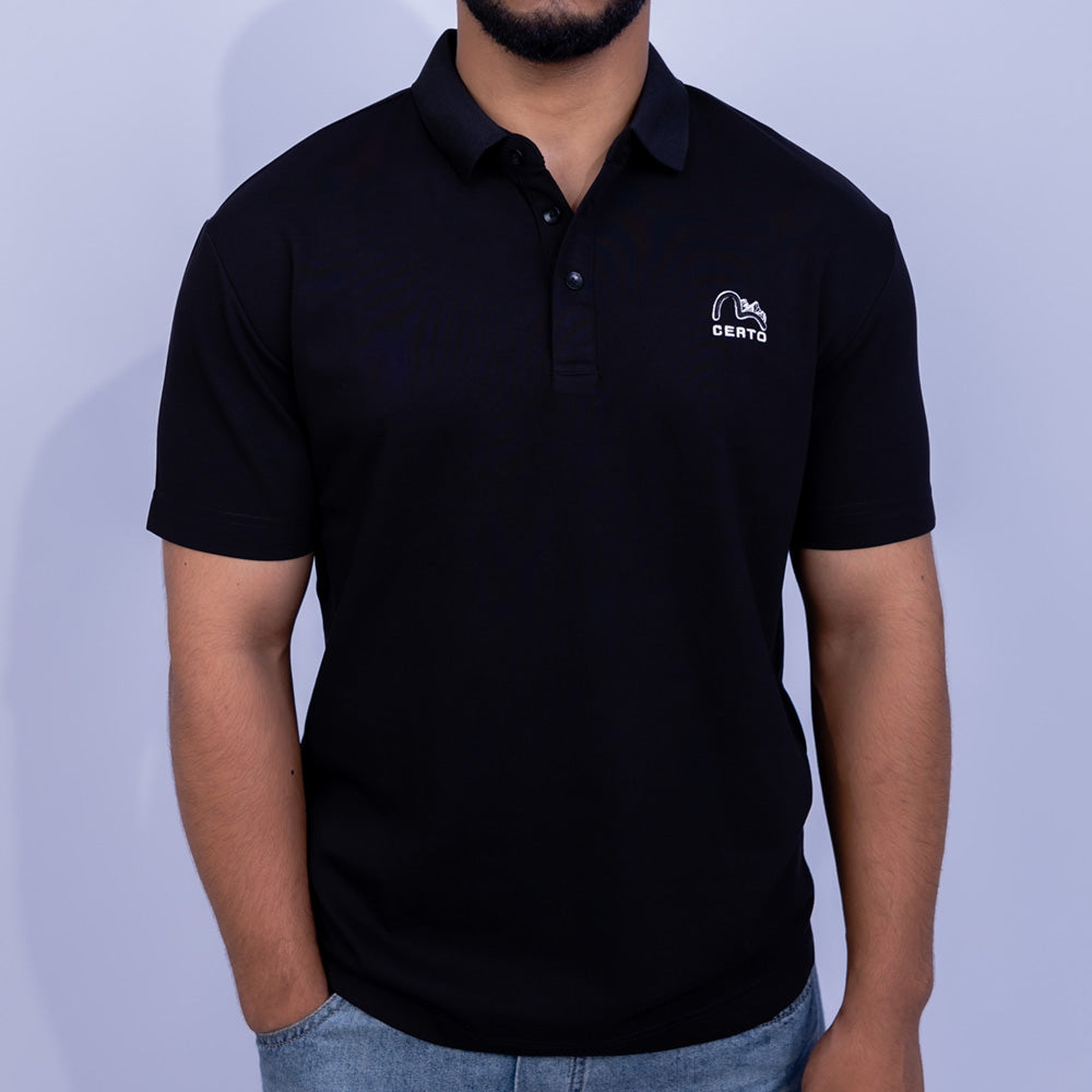 Certo Relaxed Fit Cotton Pique Polo Shirt for Men