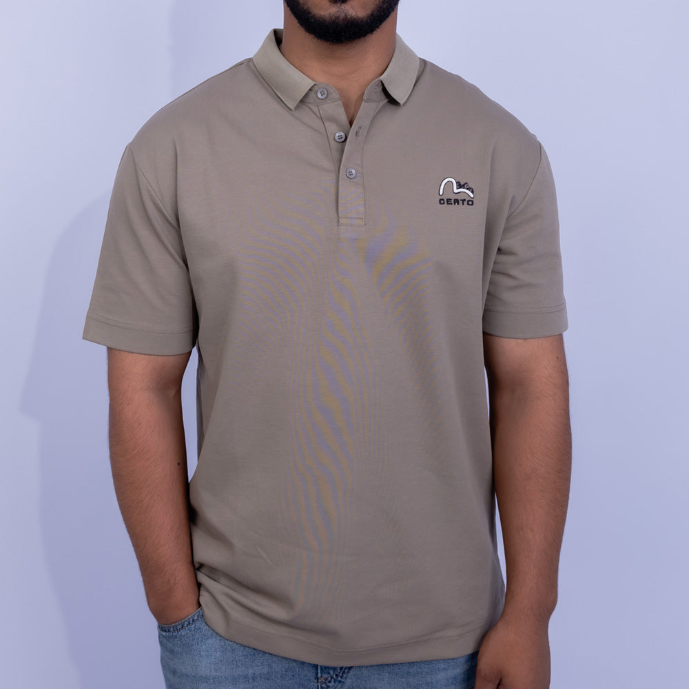 cetro Relaxed Fit Cotton Pique Polo Shirt
