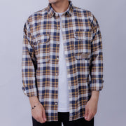 Relaxed Fit Flannel Long Sleeve Shirt for Men