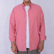 Regular Fit Cotton Striped Long Sleeve Shirt for Men