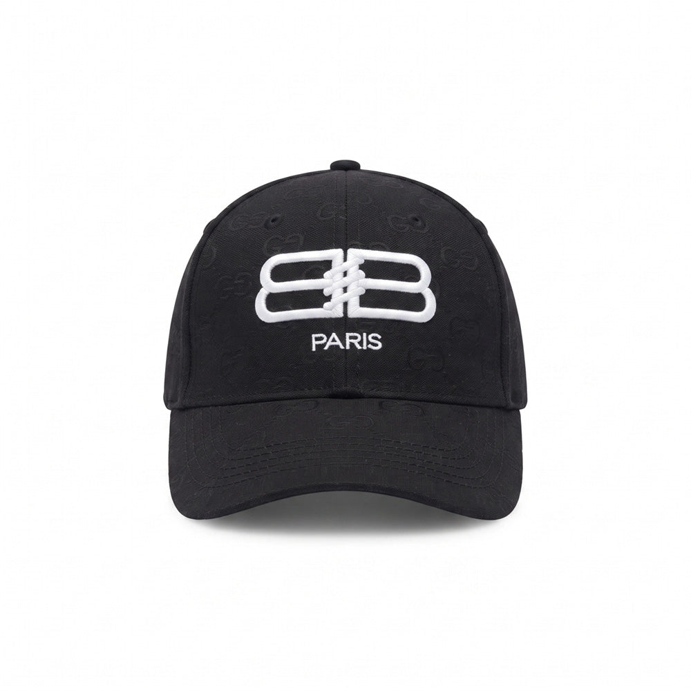 Embroidered Paris Pattern Cap for Men