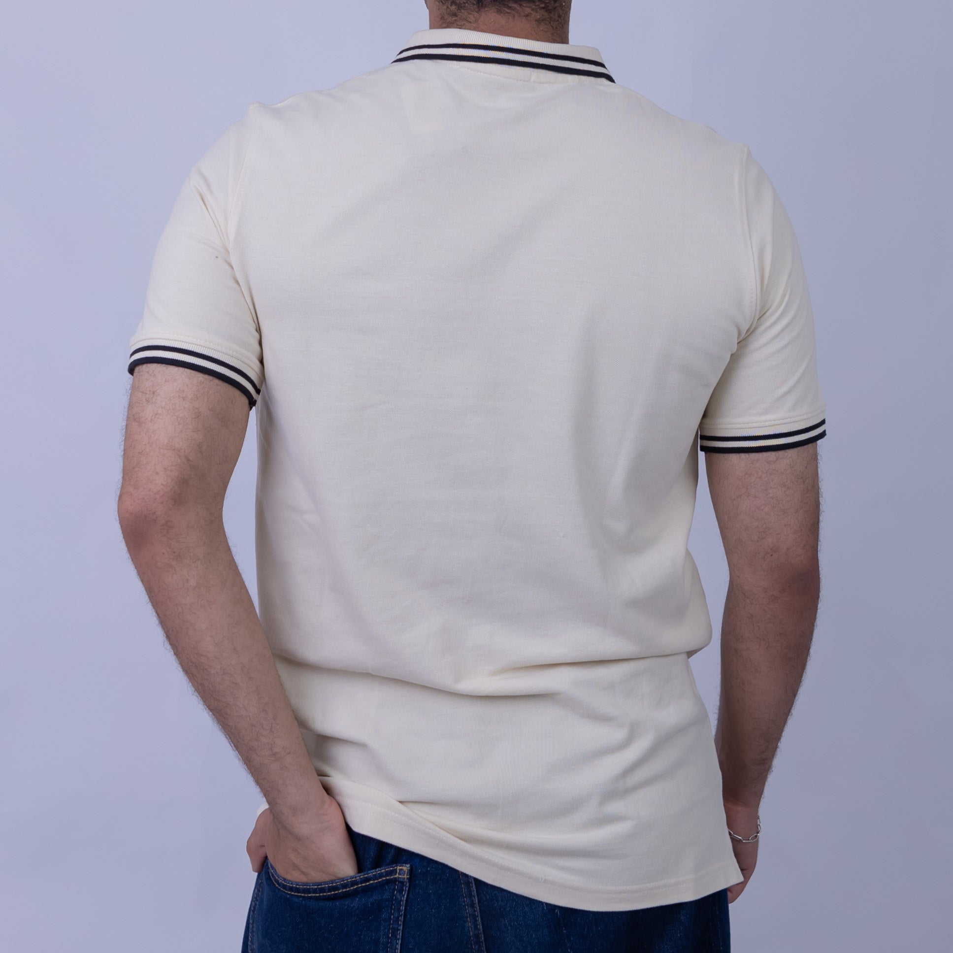 Slim Fit Half-Zip Cotton Men's Polo T-Shirt