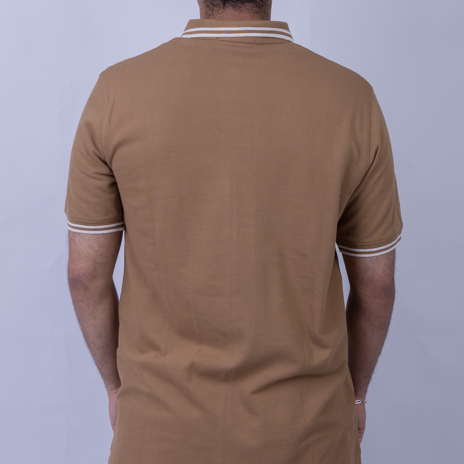 Slim Fit Half-Zip Cotton Men's Polo T-Shirt