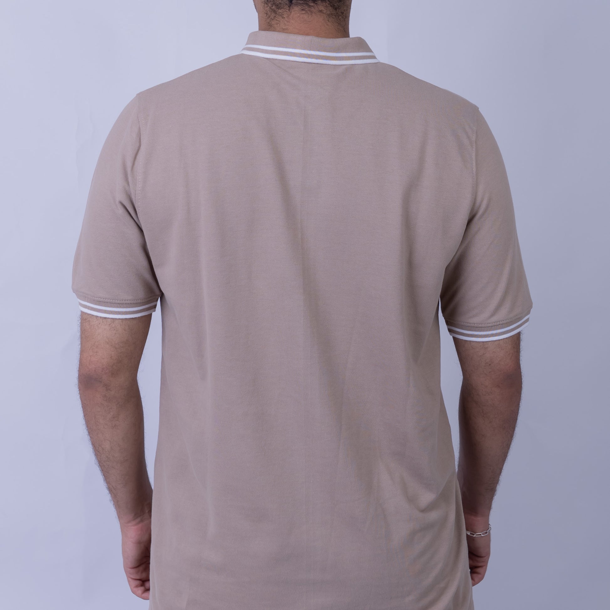 Slim Fit Half-Zip Cotton Men's Polo T-Shirt