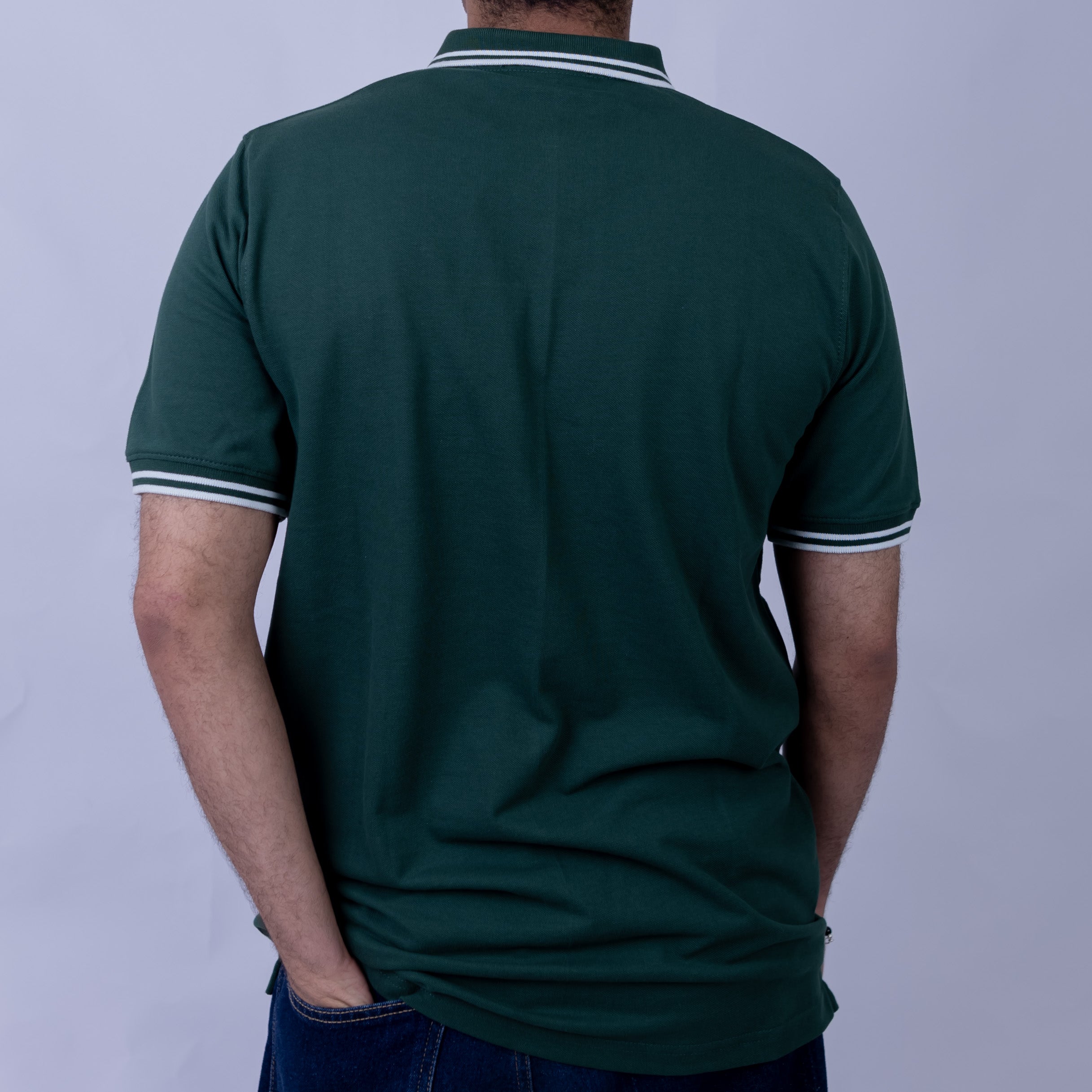 Slim Fit Half-Zip Cotton Men's Polo T-Shirt