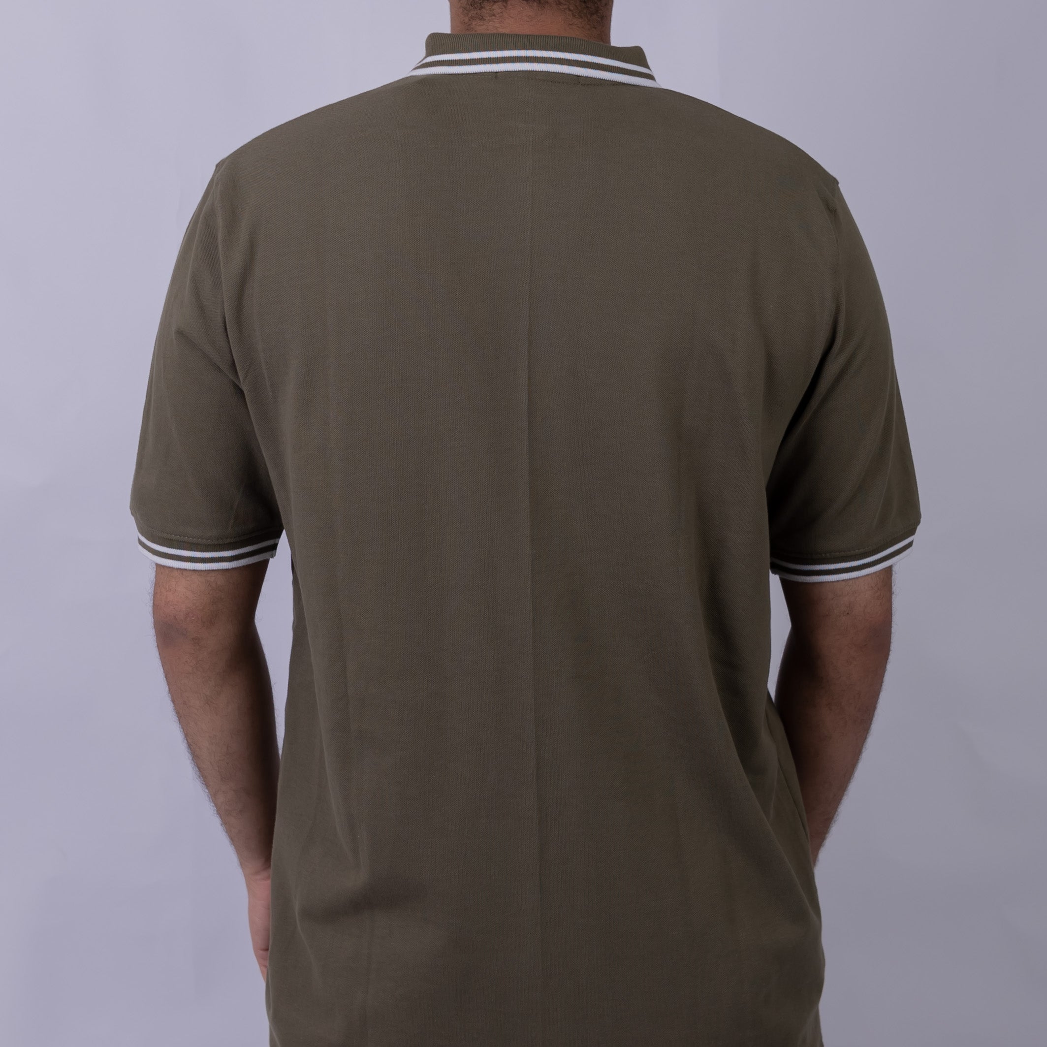 Slim Fit Half-Zip Cotton Men's Polo T-Shirt