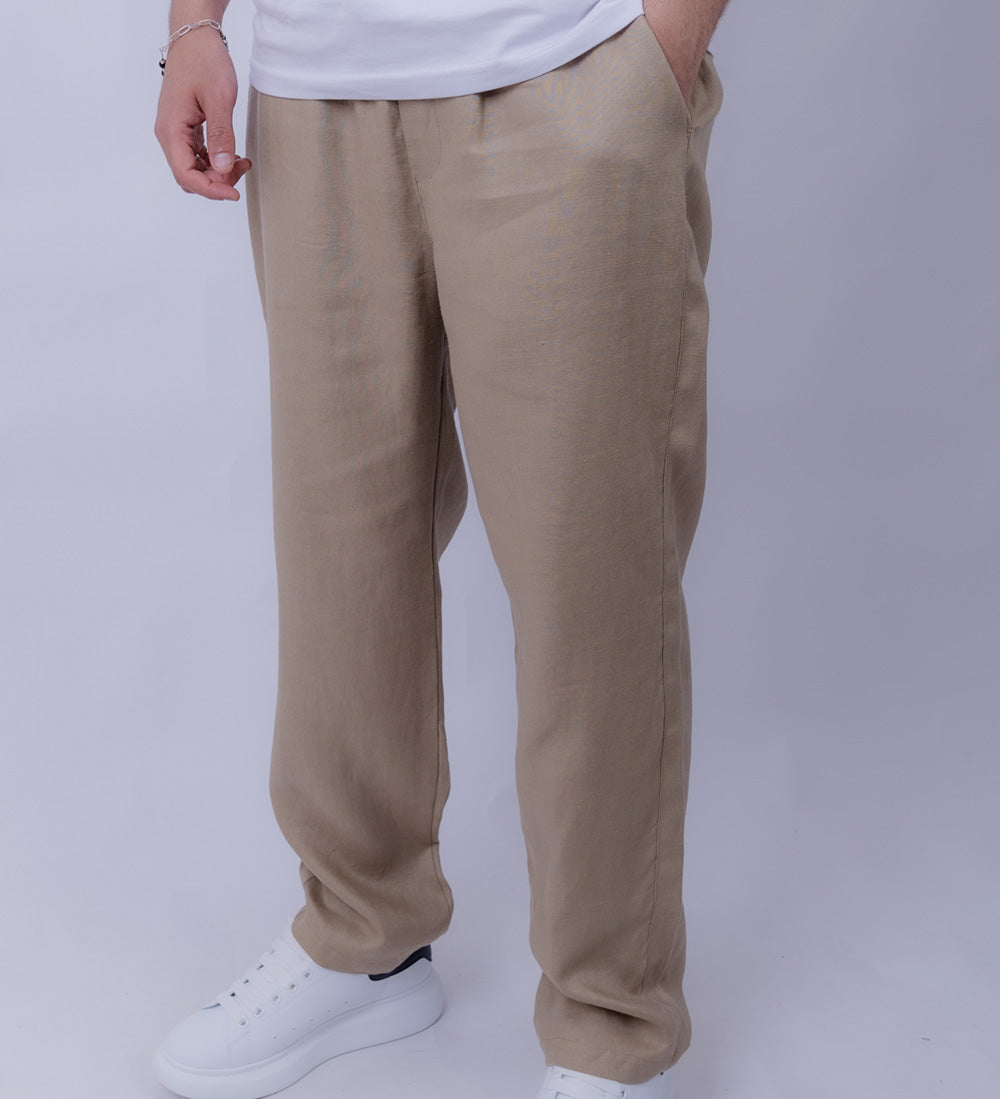 Giovane Wide Leg Men's Linen Trousers