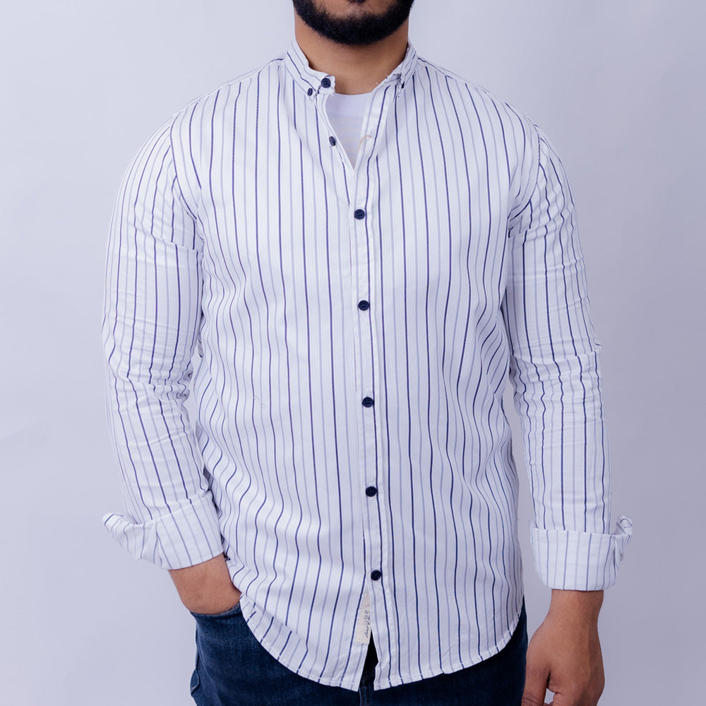 Regular Fit Linen Long Sleeve Shirt for Men