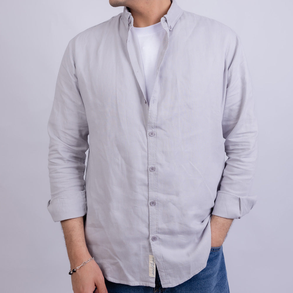 Regular Fit Linen Long Sleeve Shirt for Men