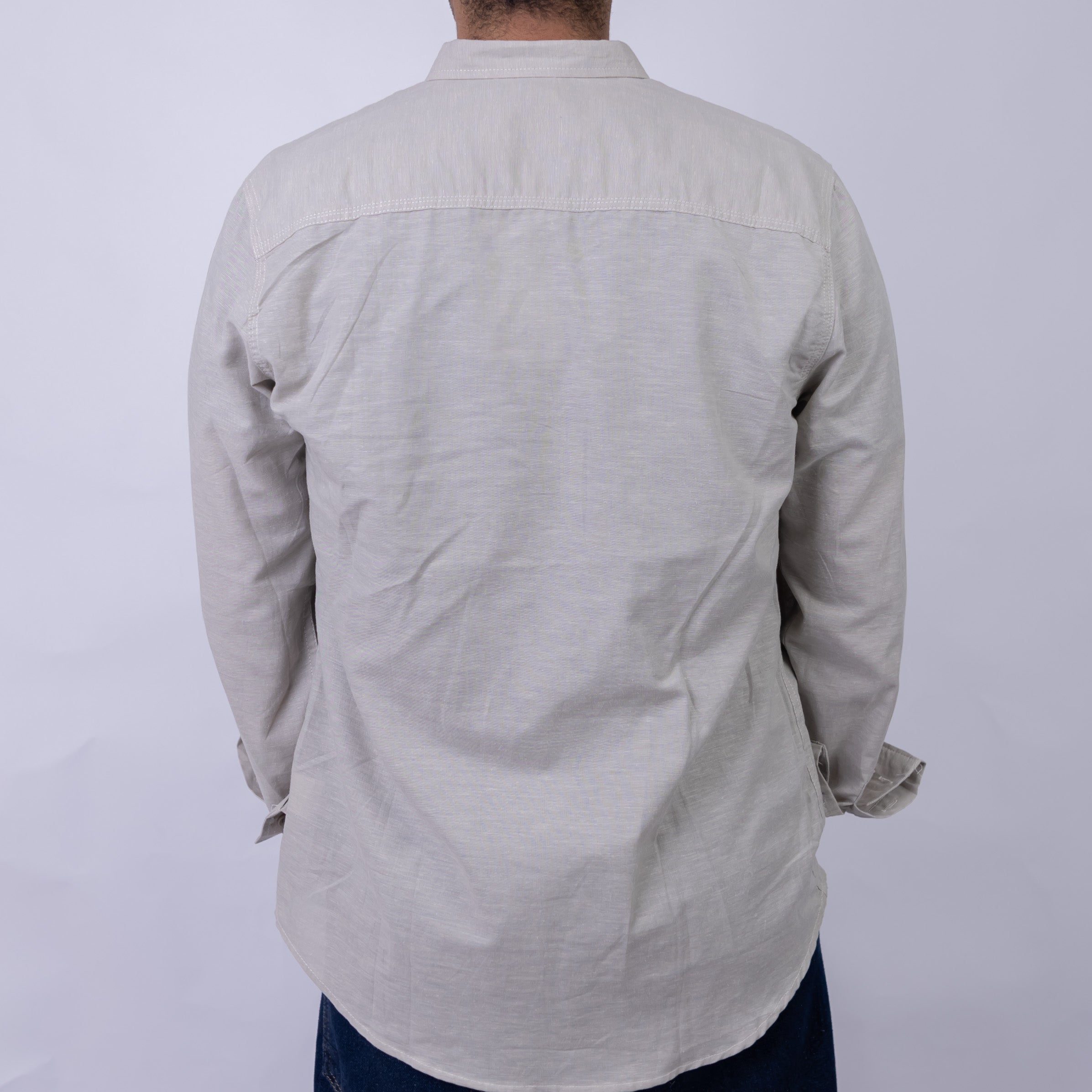 Oversized Linen Long Sleeve Shirt for Men