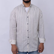 Relaxed Fit Linen Long Sleeve Shirt for Men