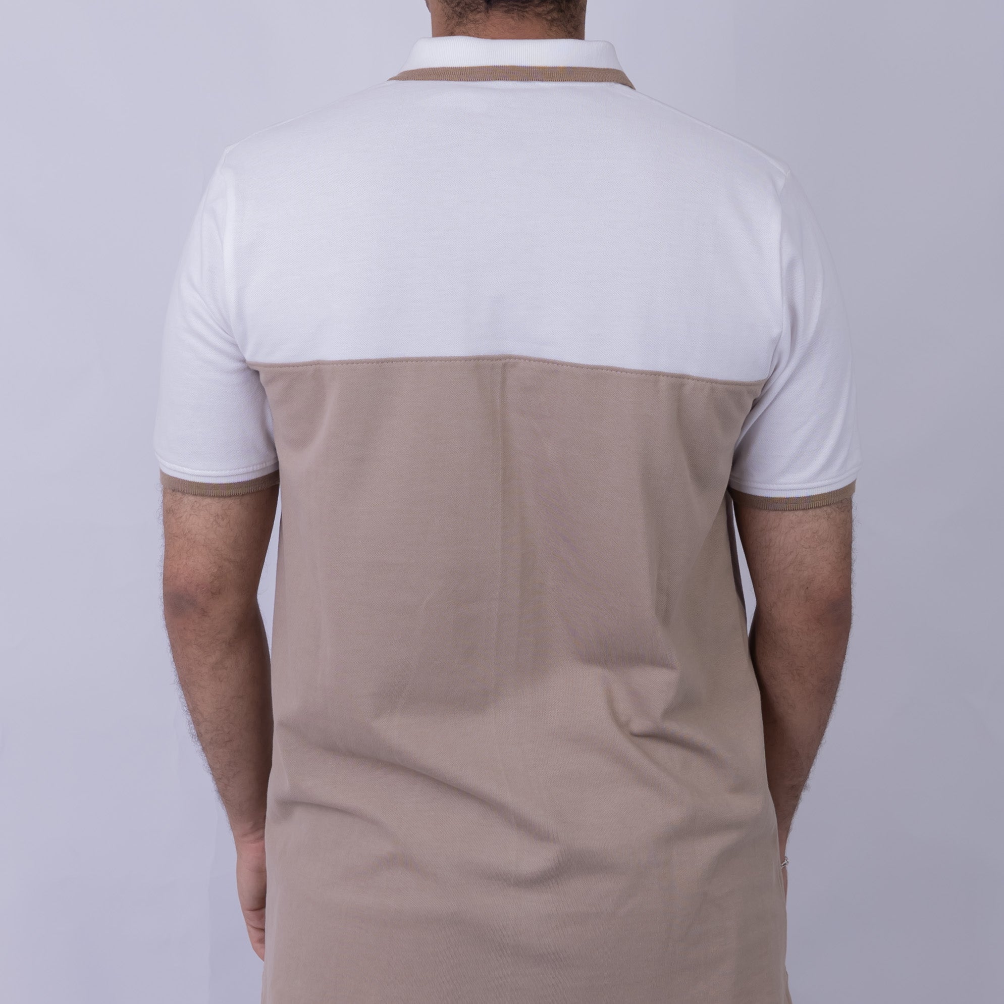 Slim Fit Half-Zip Cotton Men's Polo T-Shirt