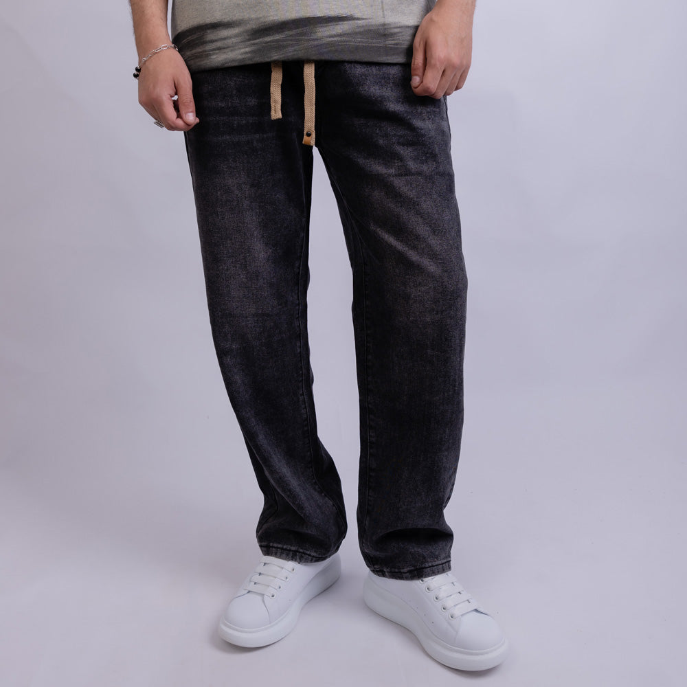 Wide Leg Relaxed Fit Denim Jeans - V