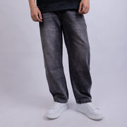 Wide Leg Relaxed Fit Denim Jeans - V